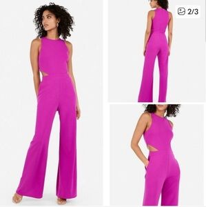 Express Fuchsia Sleeveless Jumpsuit